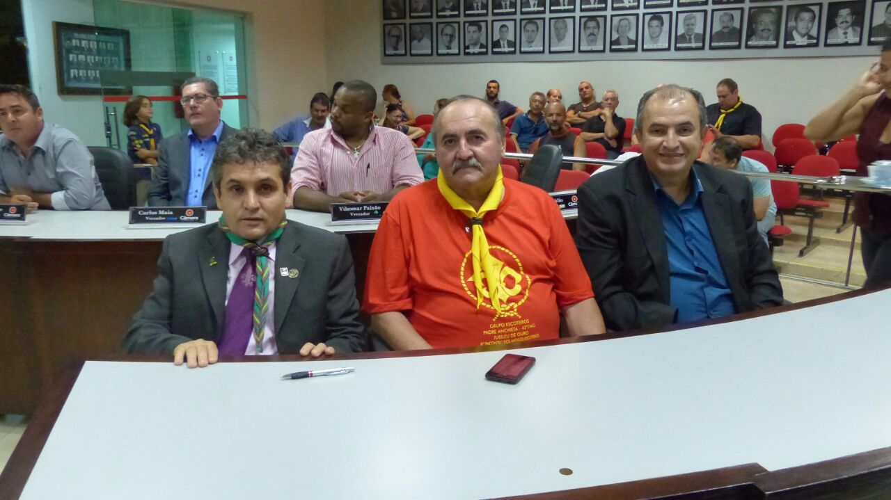 Sessão Solene de Jubileu de Ouro do Grupo de Escoteiro Padre Anchieta na Câmara de Ituiutaba
