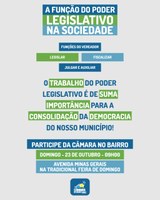 📍 Câmara no Bairro - A função do Poder Legislativo na Sociedade