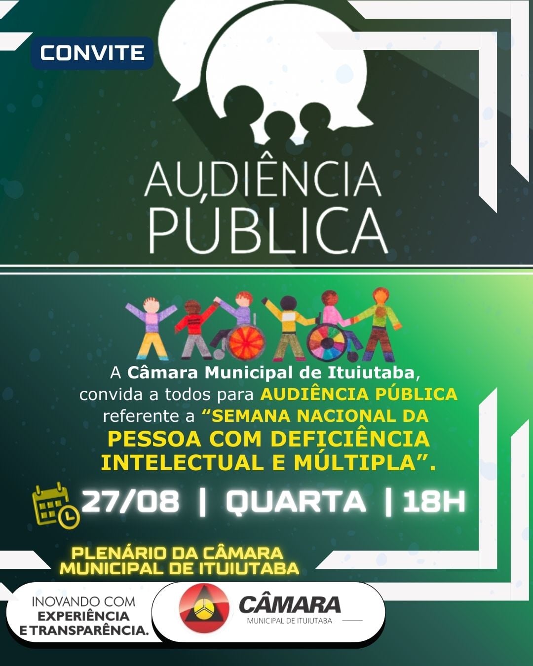 Audiência Pública na Câmara de Ituiutaba neste dia 27 de agosto