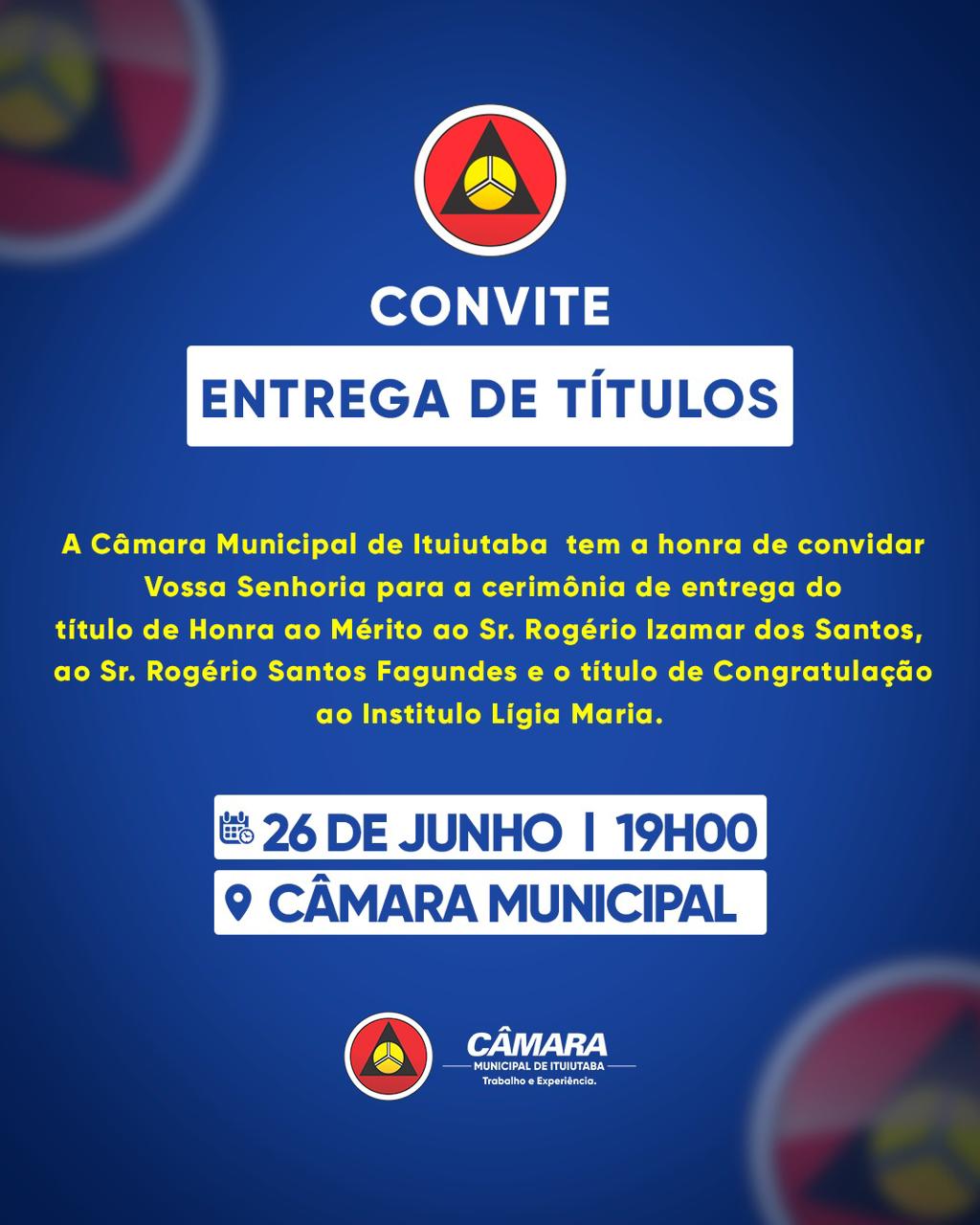 Entrega de títulos acontece nessa quarta-feira 