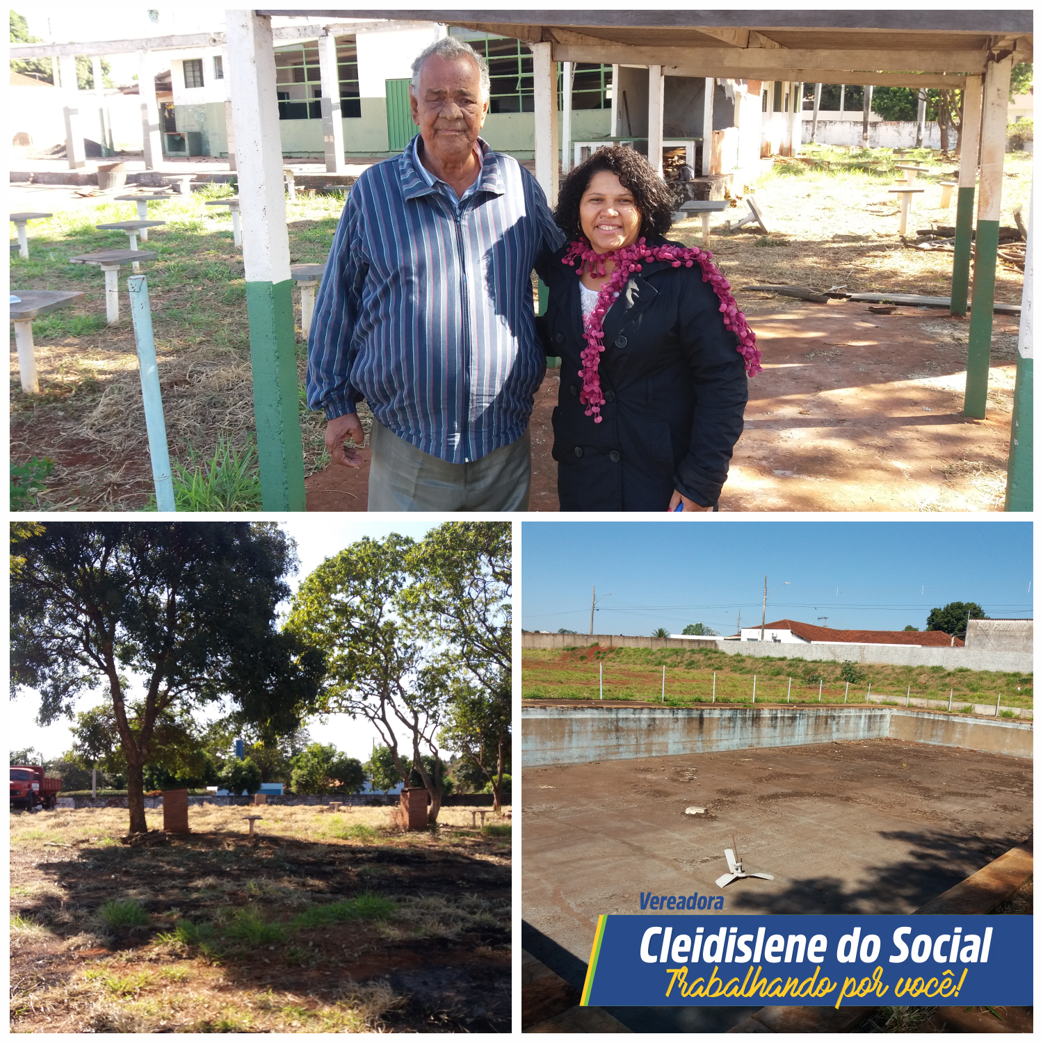 Vereadora Cleidislene visita as dependências do Palmeira Clube e solicita melhorias para a entidade junto ao Poder Público.
